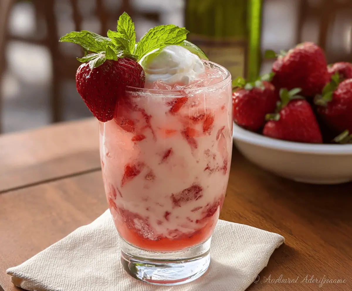 Easy Strawberries and Cream Cocktail Recipe