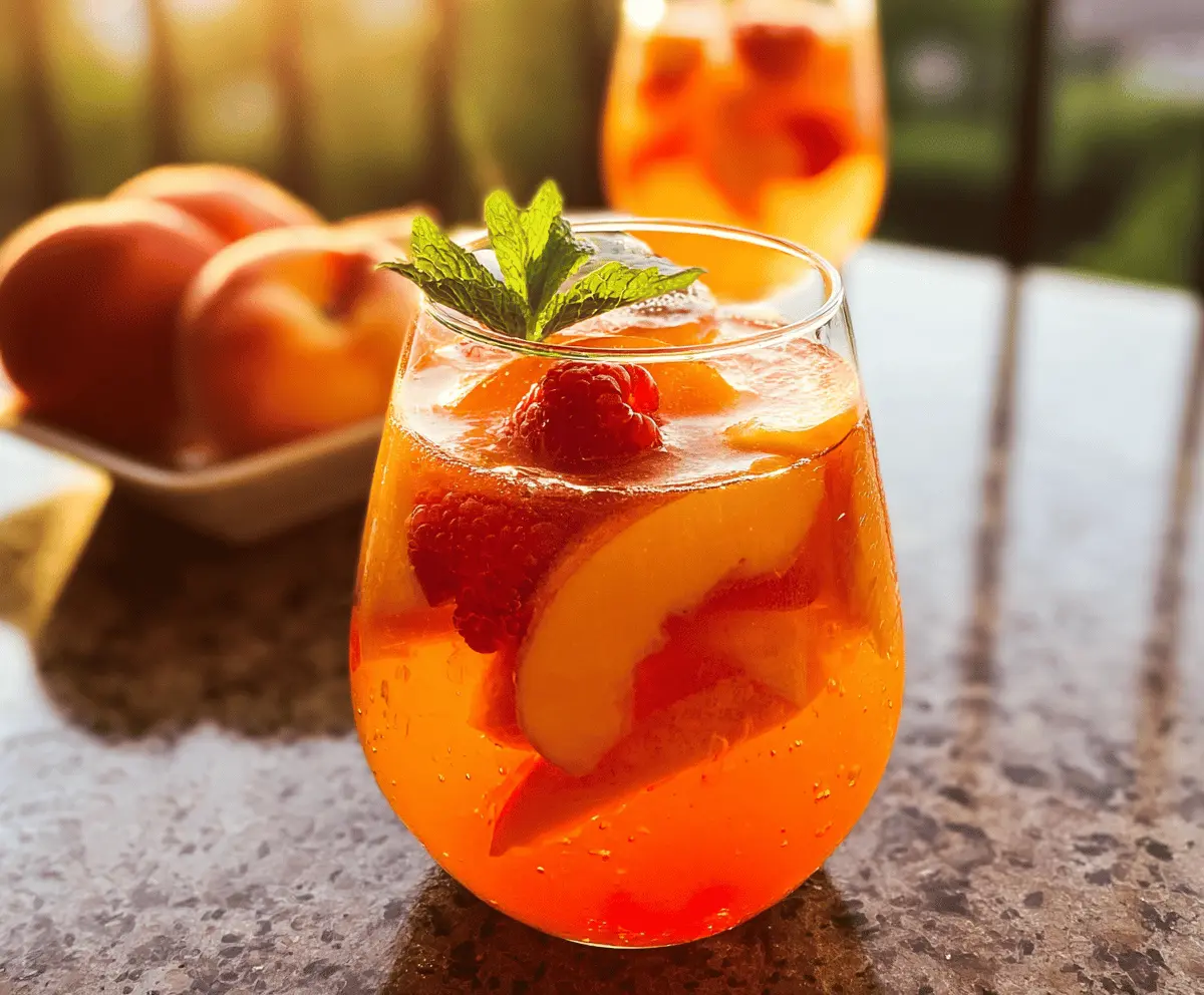 Easy Peach Rosé Sangria Recipe