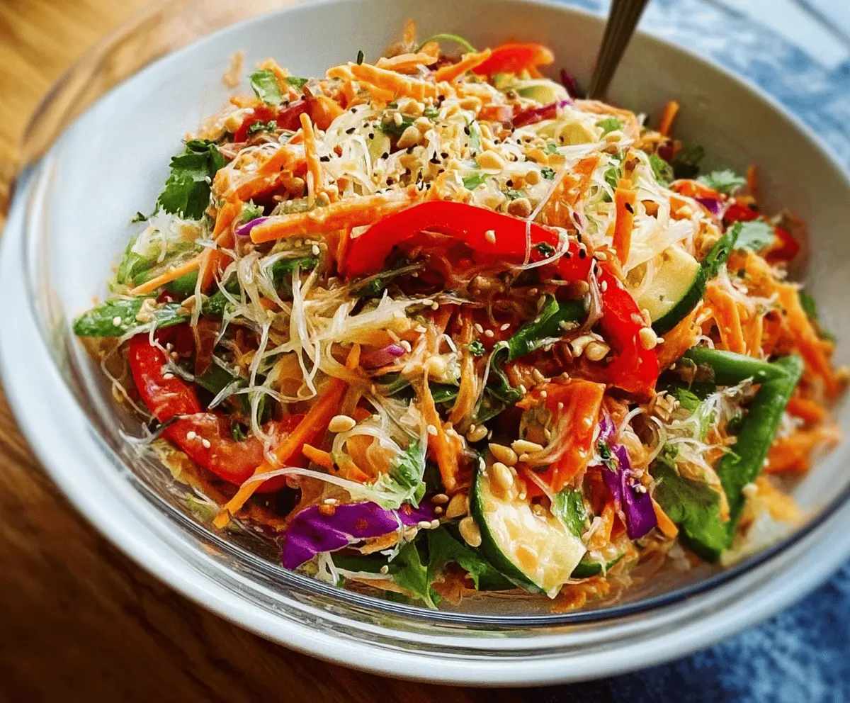 Fresh Spring Roll Salad with Spicy Ginger Dressing
