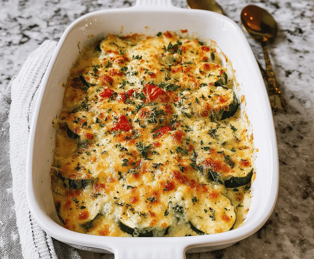 Easy Baked Zucchini and Cheesy Delight