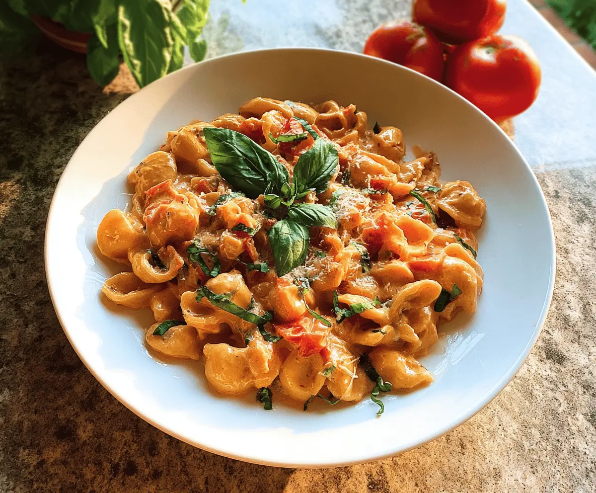 Creamy Basil Tomato Pasta Recipe