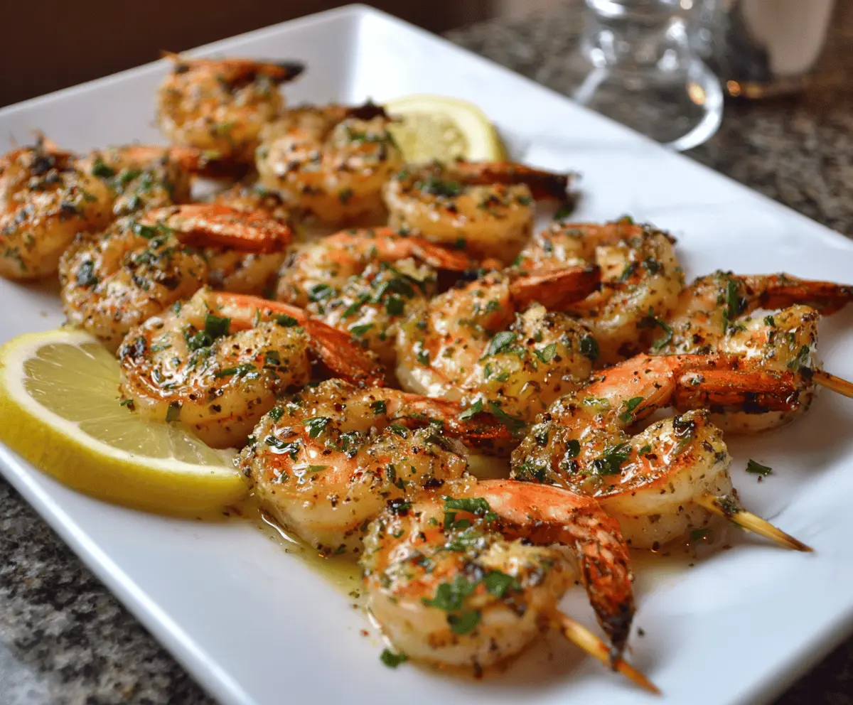 Garlic Butter Shrimp Skewers
