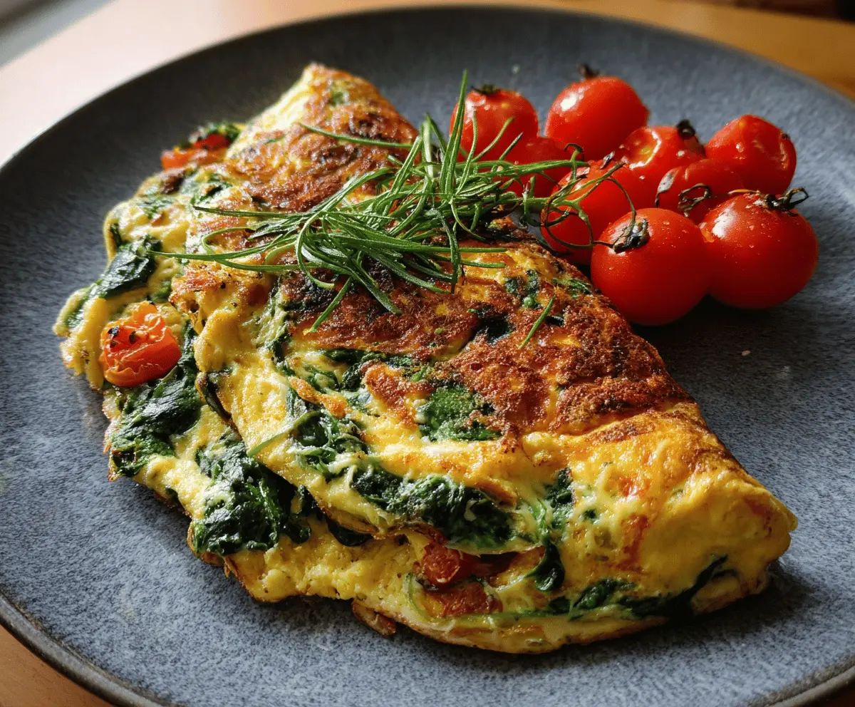 Veggie Omelette with Spinach