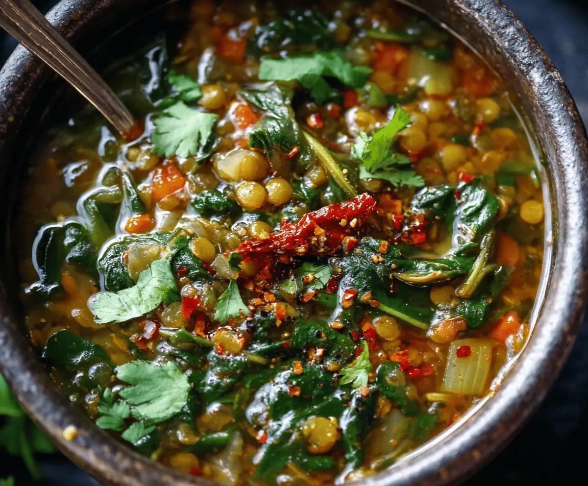 Lentil and Spinach Soup