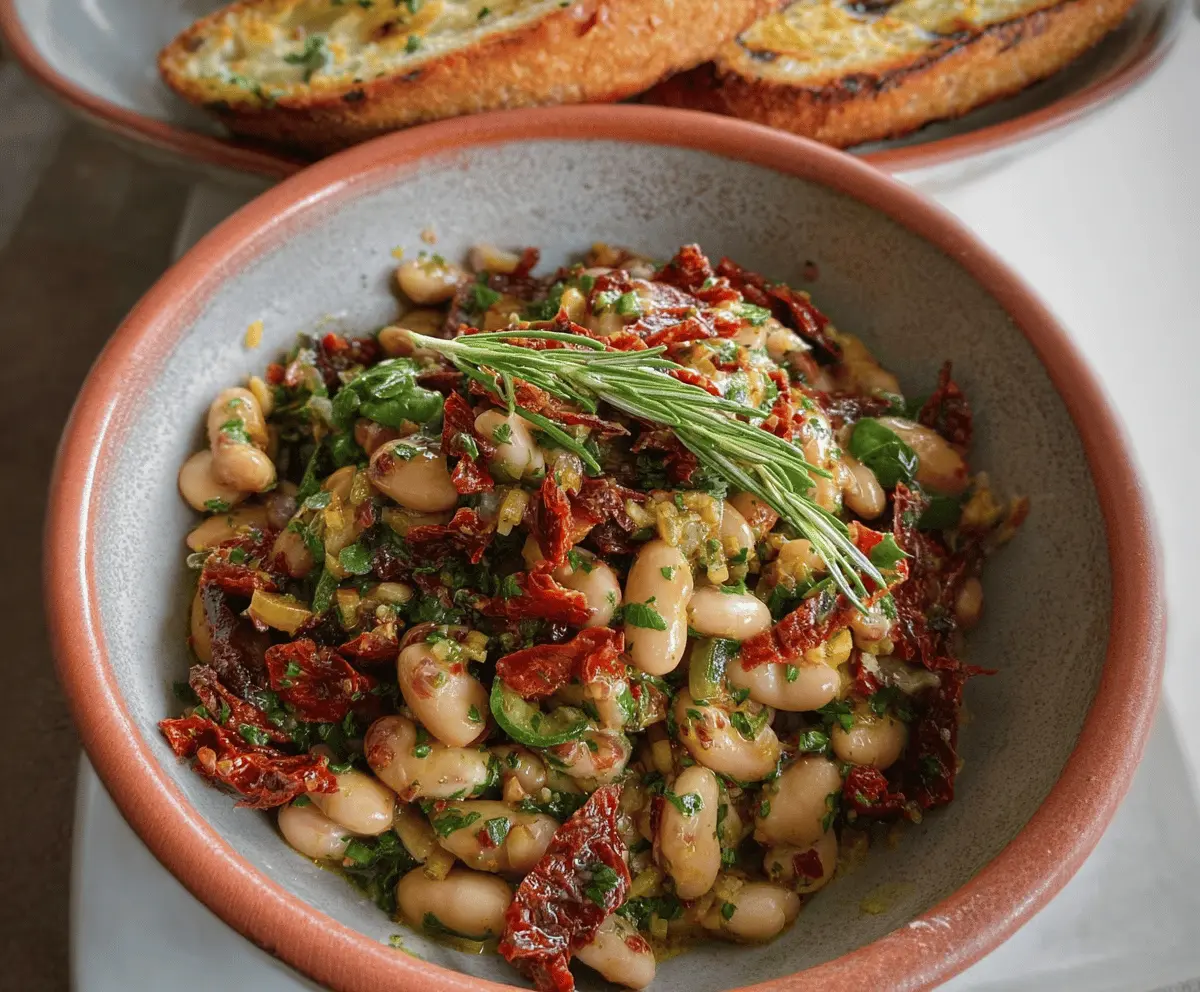 Easy Marinated Sun-Dried Tomato Bean Salad