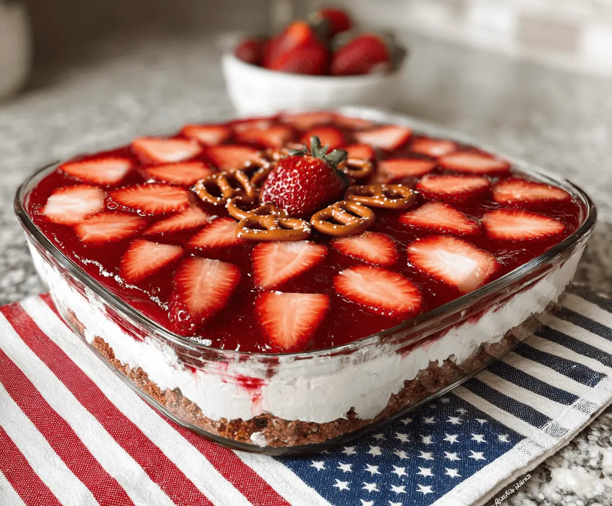 Classic Strawberry Pretzel Jello Salad Recipe