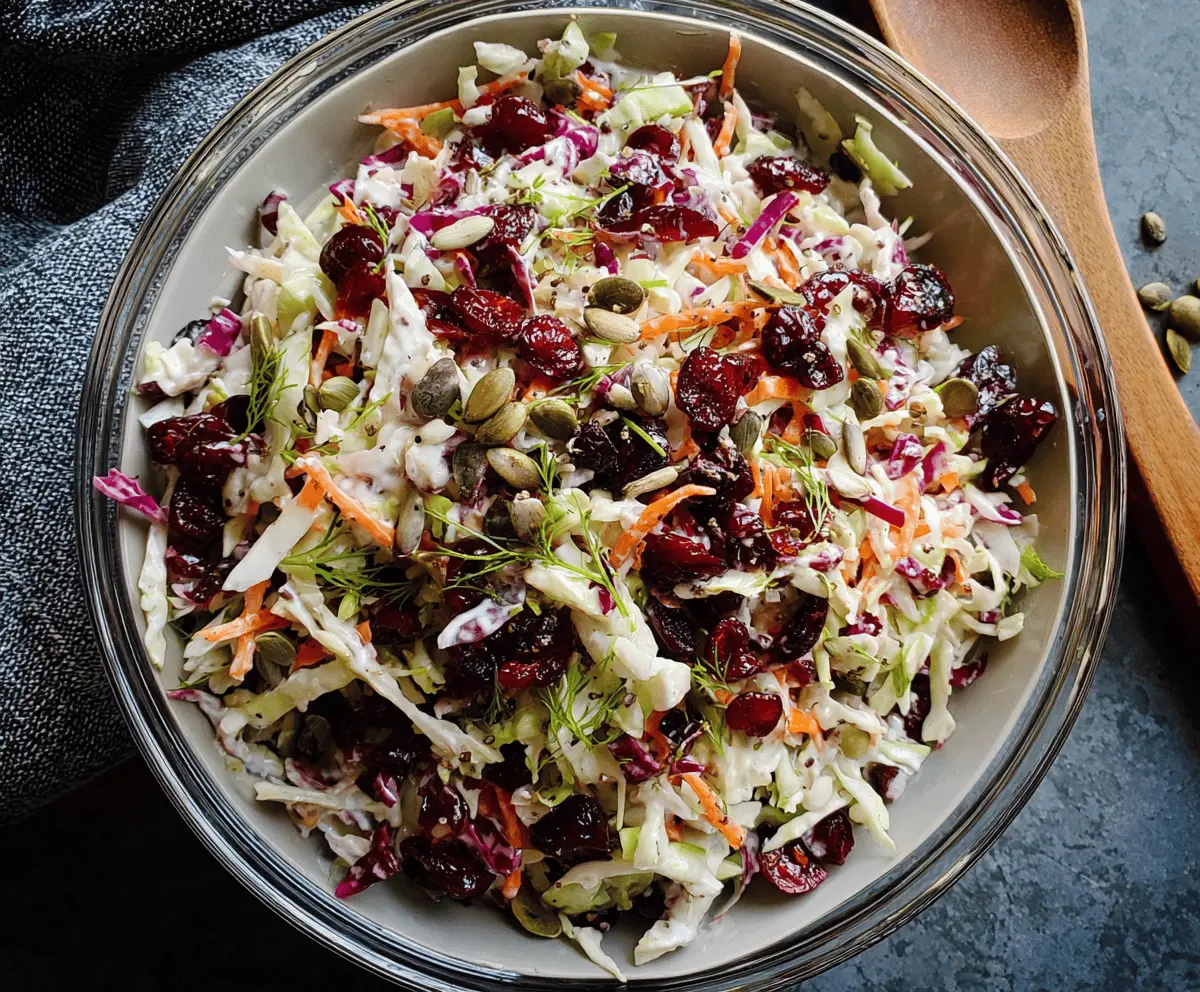 Fresh Cranberry Coleslaw Recipe for Holiday Meals