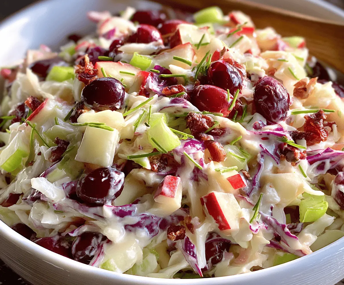 Fresh Cranberry Apple Coleslaw Recipe