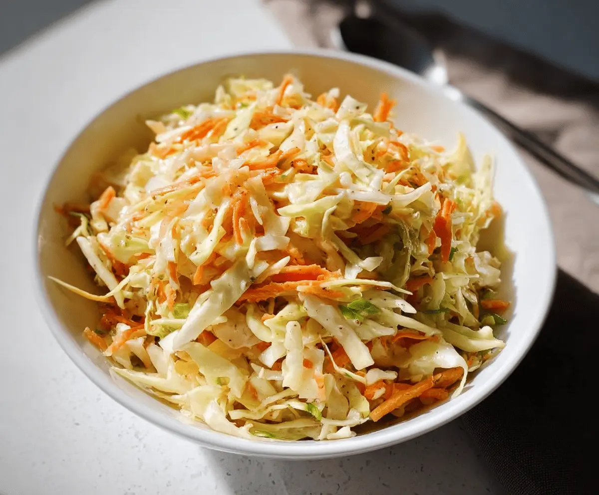 Easy Tangy Vinegar Coleslaw Recipe