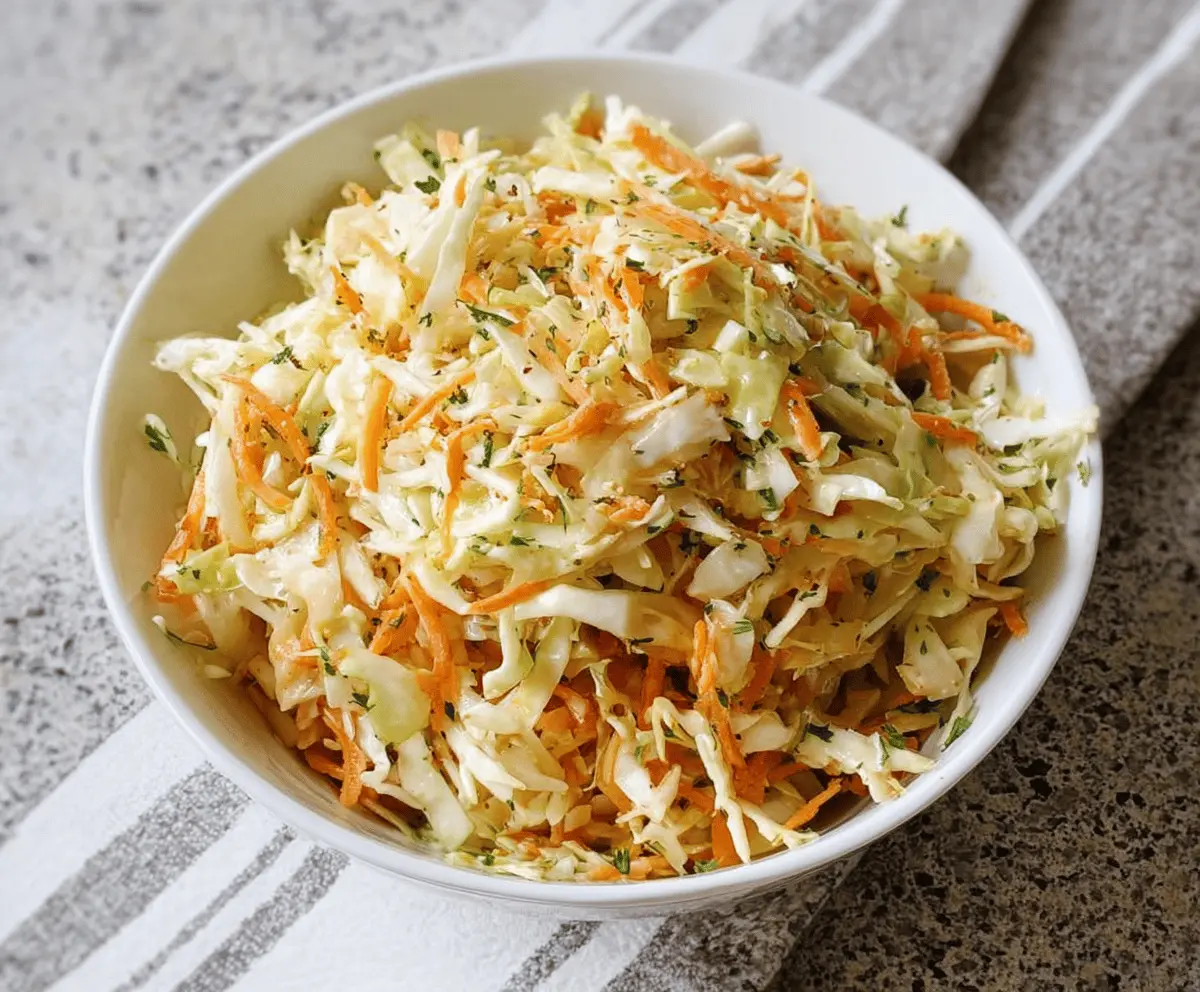 Easy Tangy Vinegar Coleslaw Recipe