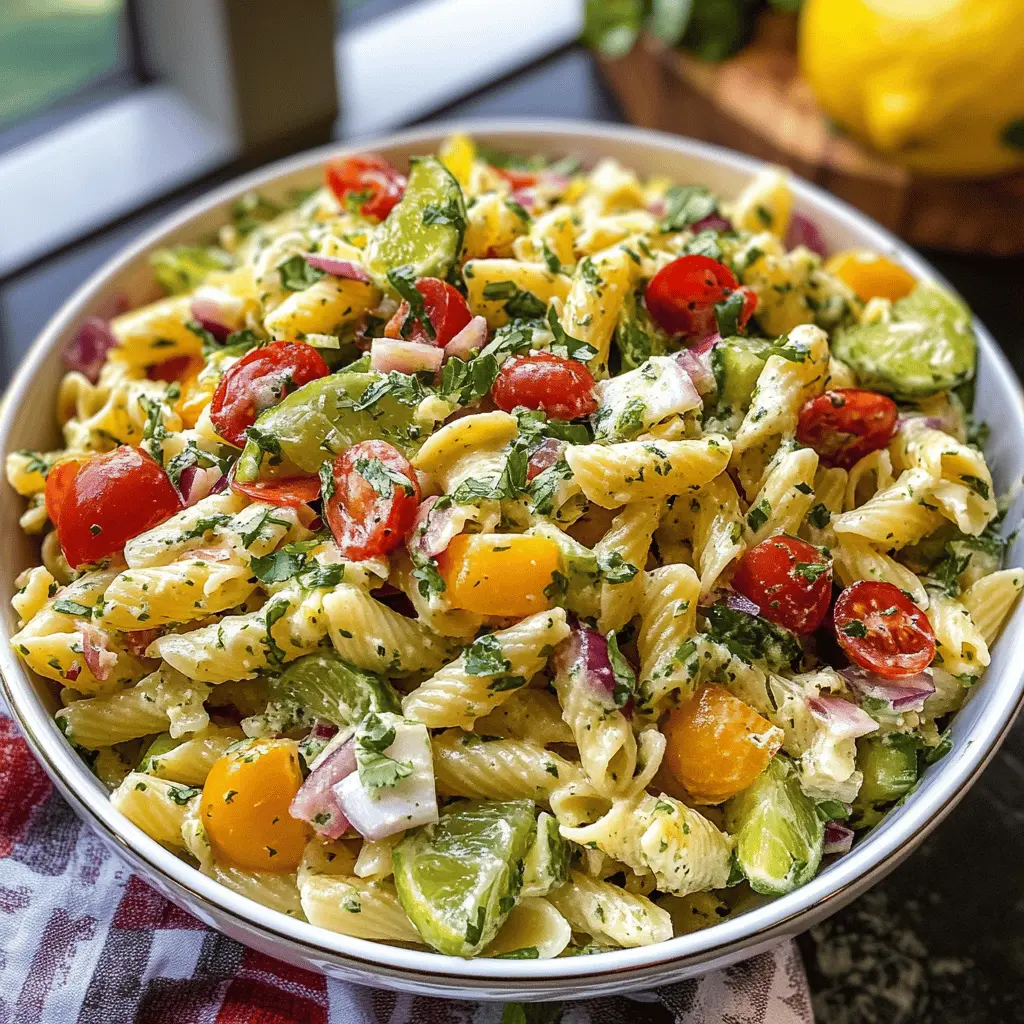 Easy Cilantro Lime Pasta Salad Recipe