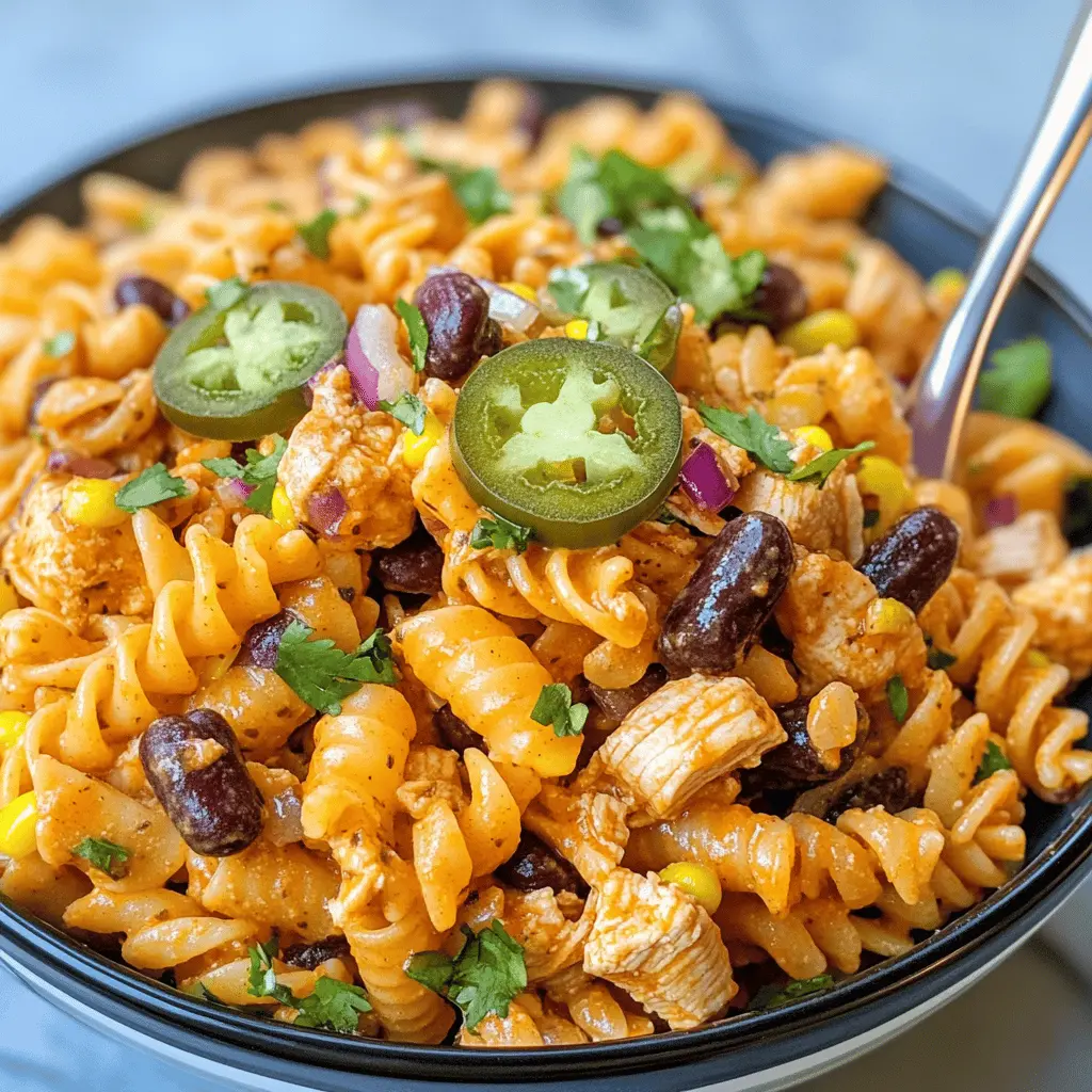 Easy Zesty Chicken Enchilada Pasta Salad Recipe