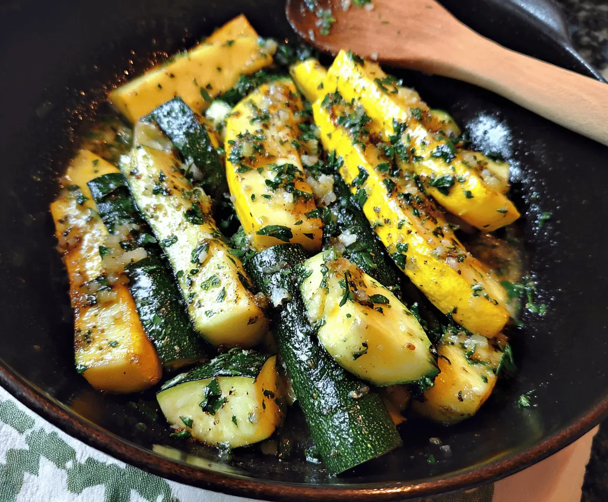Easy Low Carb Garlic Butter Zucchini and Squash
