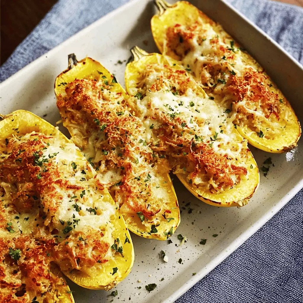 Cheesy Stuffed Yellow Squash Recipe