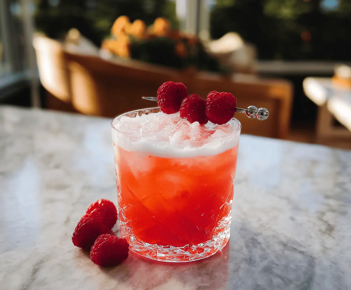 Easy Raspberry Vodka Sour Cocktail Recipe