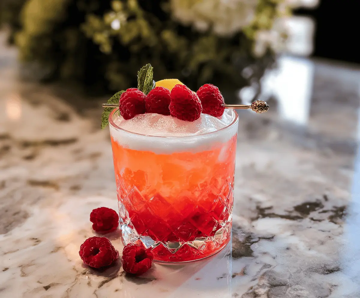 Easy Raspberry Vodka Sour Cocktail Recipe