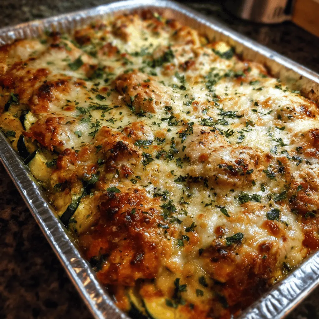 Easy Italian Chicken and Zucchini Bake