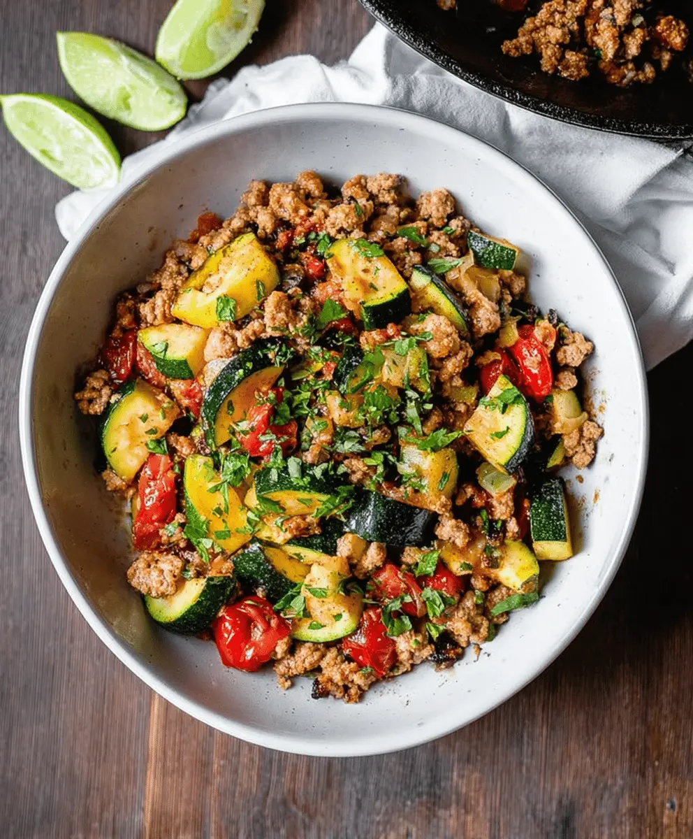 Easy Ground Turkey and Zucchini Skillet Recipe