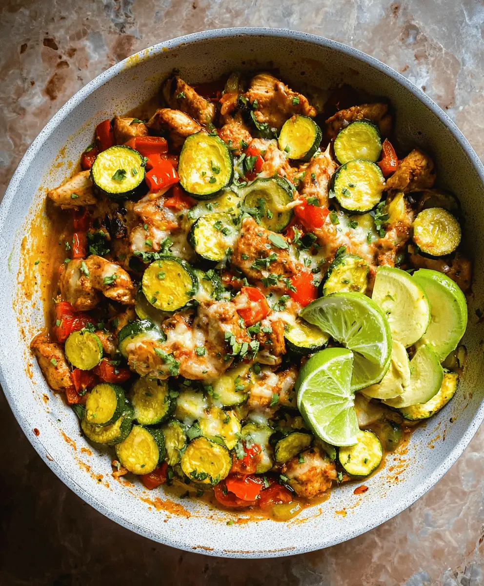 Easy Tex Mex Chicken and Zucchini Skillet