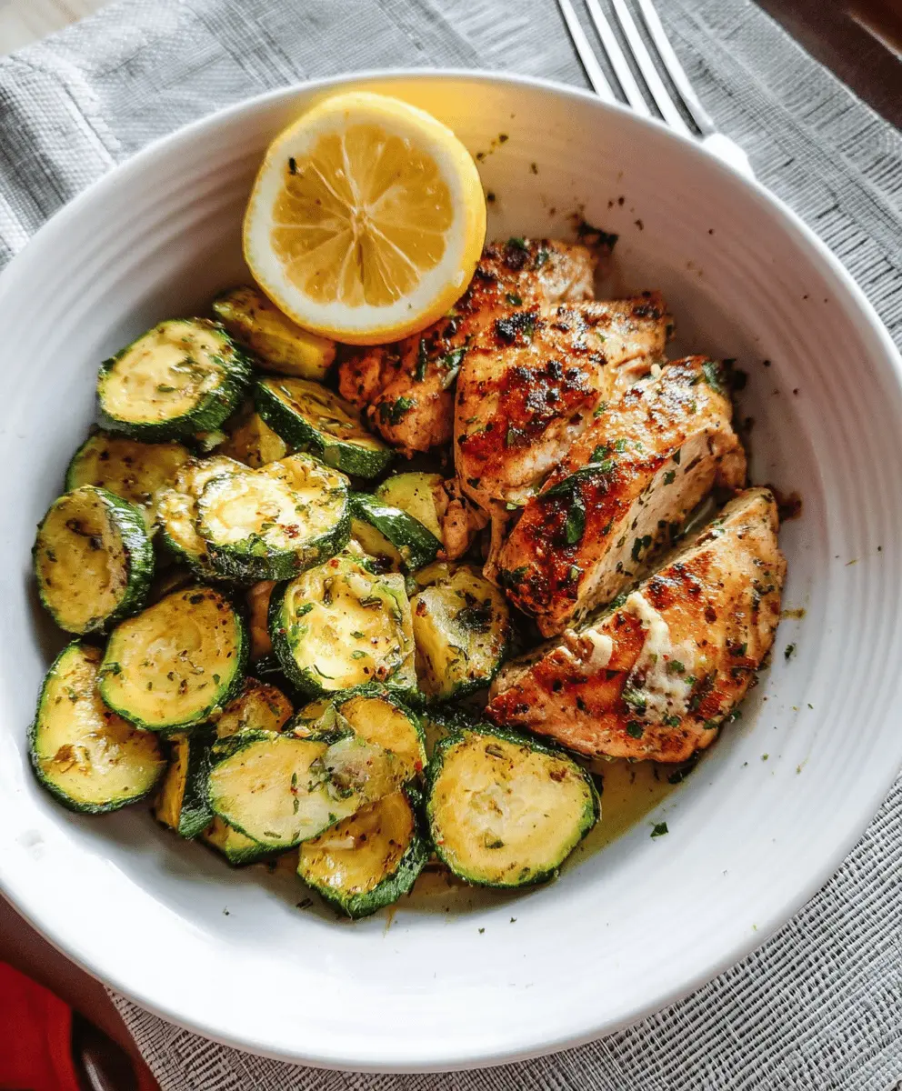 Easy Asado Chicken with Sauteed Lemon Zucchini