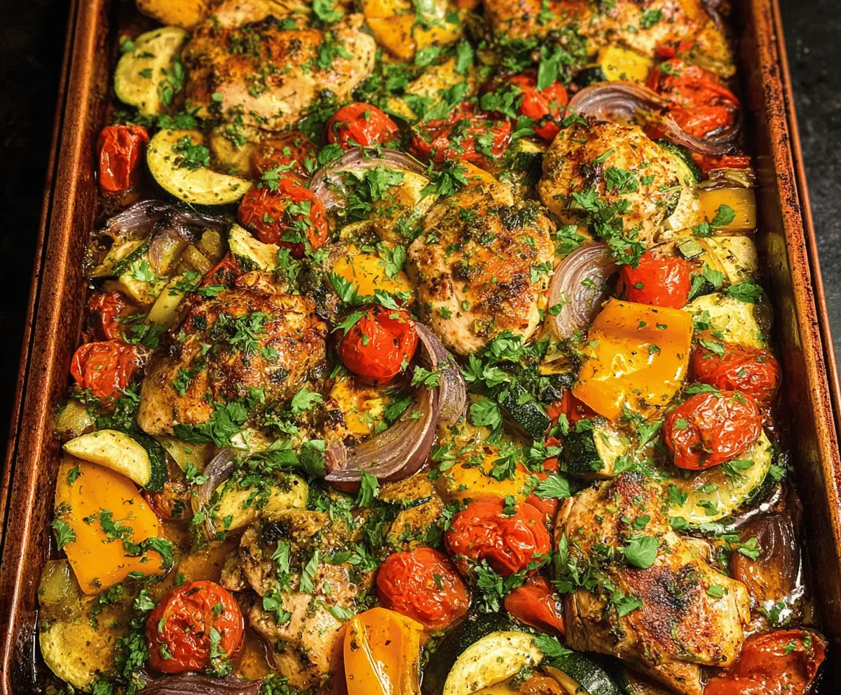 Easy Sheet Pan Mediterranean Chicken with Zucchini