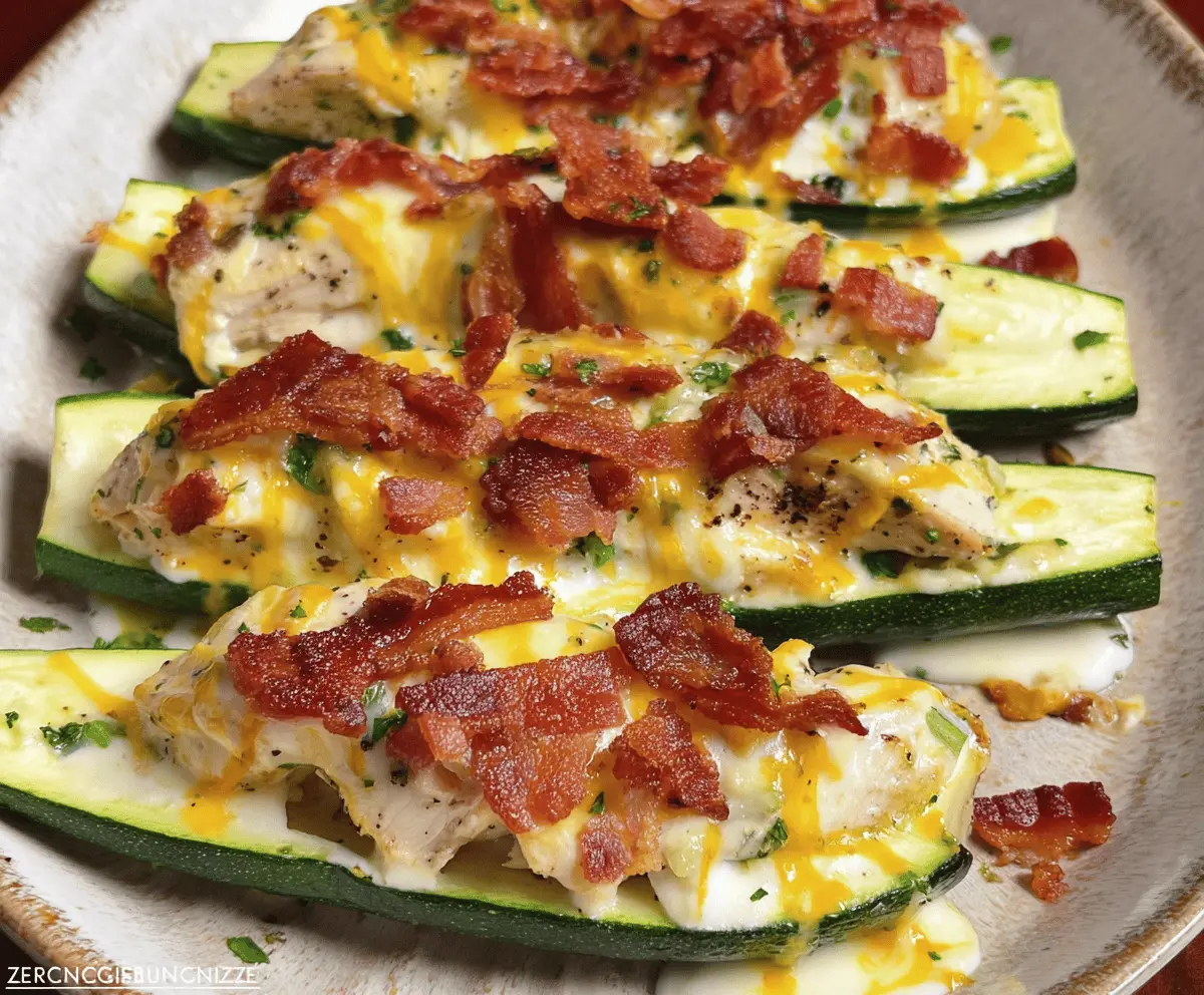 Easy Chicken Bacon Ranch Zucchini Bake