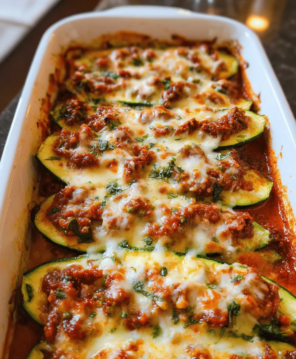 Cheesy Lasagna-Stuffed Zucchini Boats