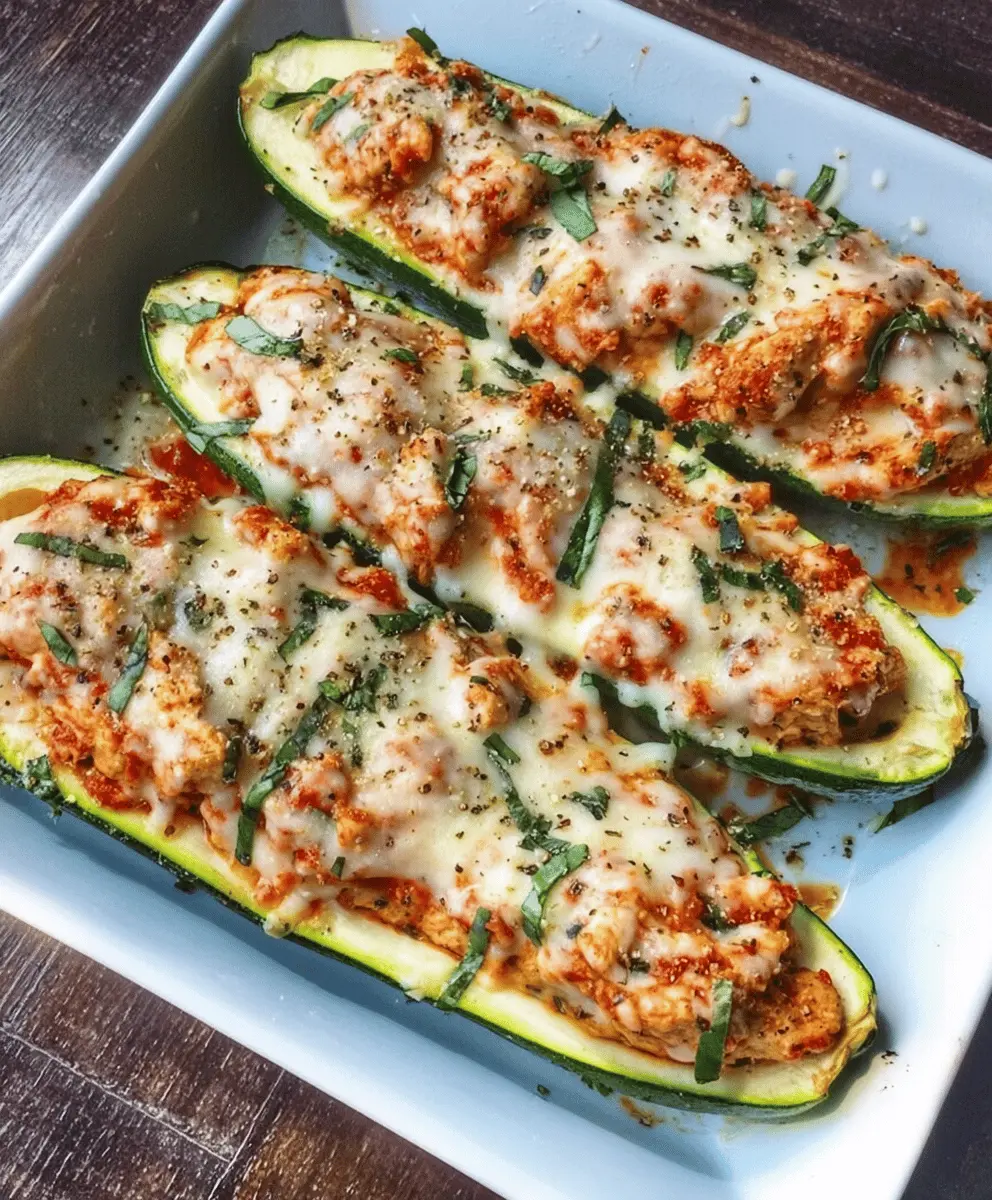Easy Keto Chicken Parmesan Zucchini Boats Recipe
