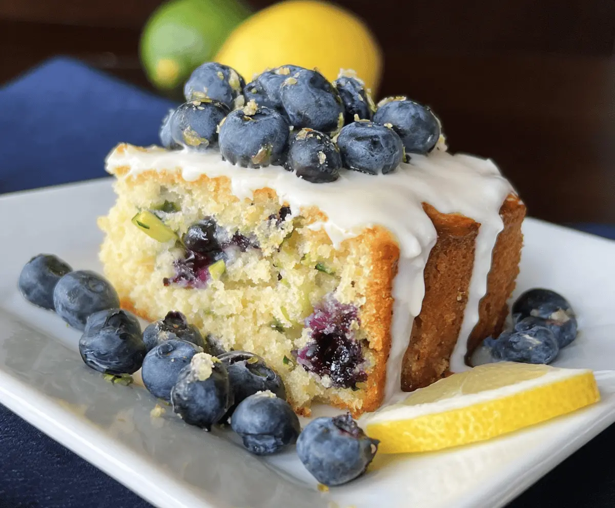 Moist Blueberry Zucchini Cake Recipe