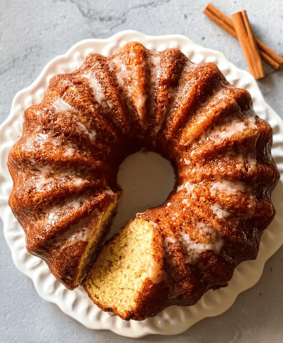 Moist Cinnamon Zucchini Bread in Bundt Pan
