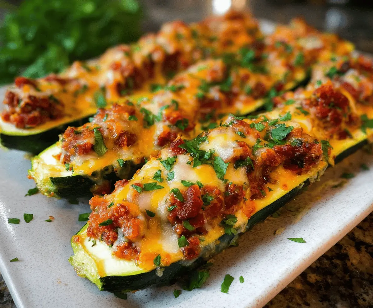 Easy Savory Stuffed Zucchini Boats Recipe