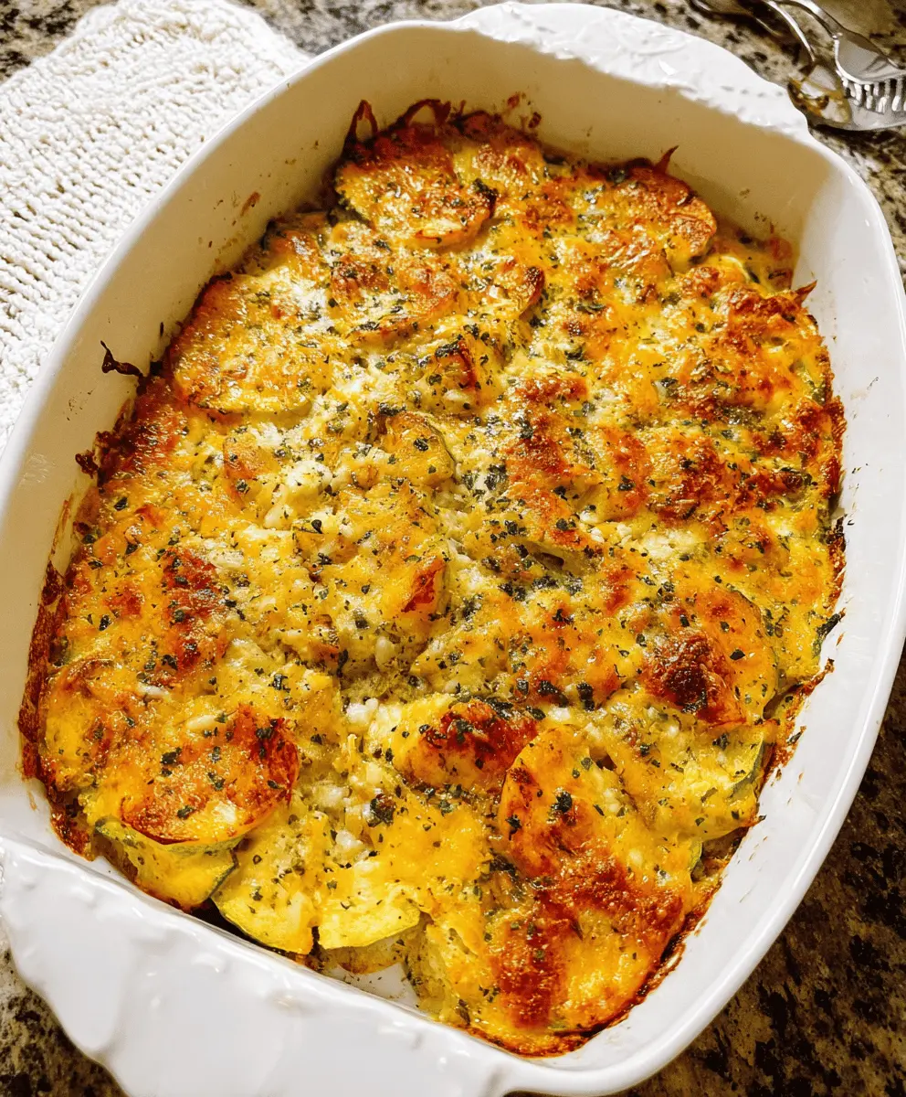 Easy Cheesy Zucchini Squash Casserole Recipe