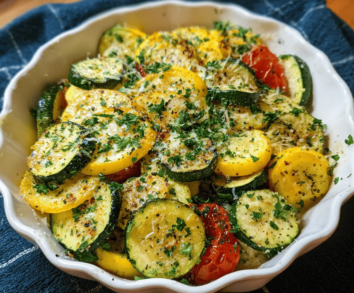 Easy Garlic Parmesan Zucchini and Squash Medley Recipe