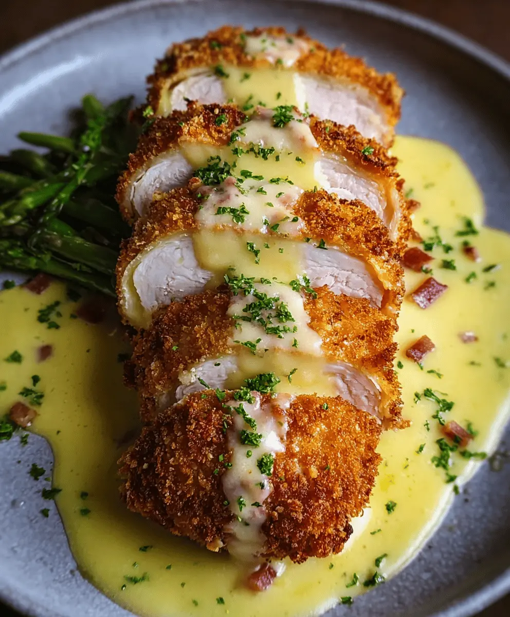 Crispy Creamy Chicken Cordon Bleu with Easy Dijon Sauce