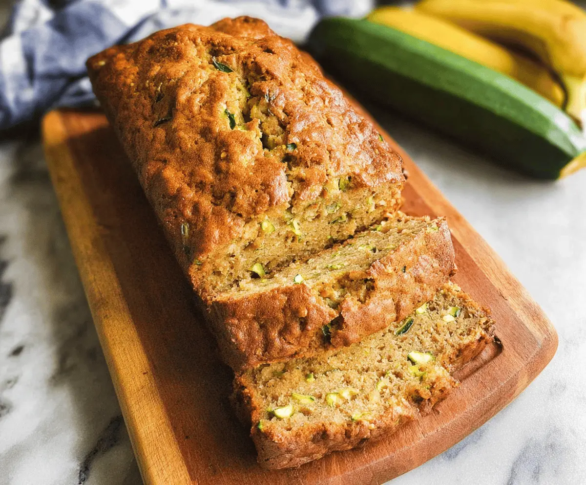 Moist Zucchini Banana Bread Recipe