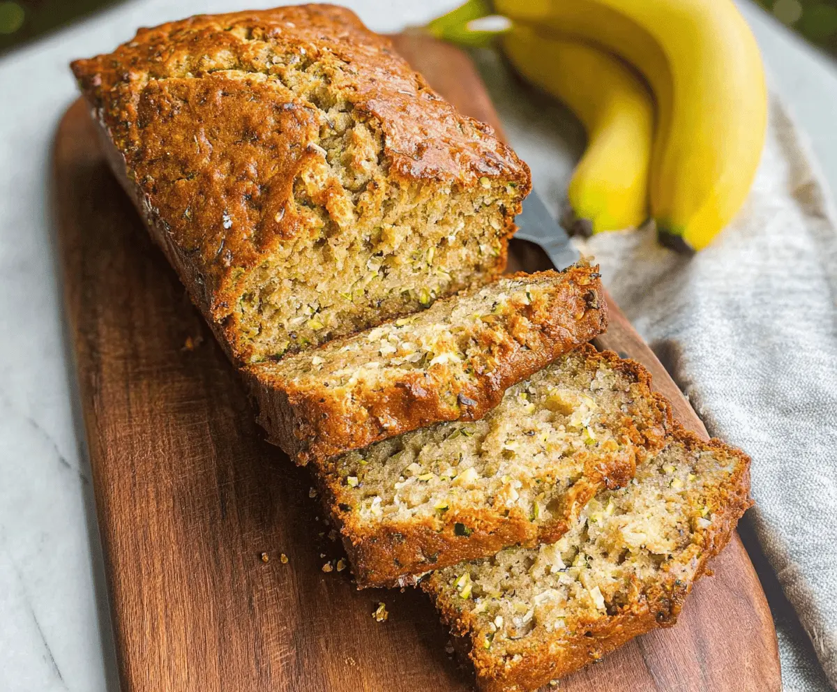 Moist Zucchini Banana Bread Recipe