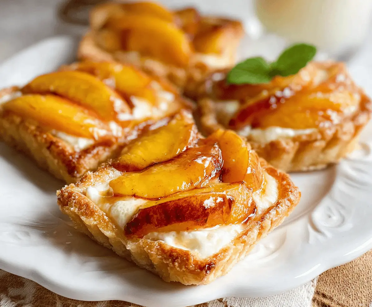 Mini Peach and Cream Cheese Tart Recipe