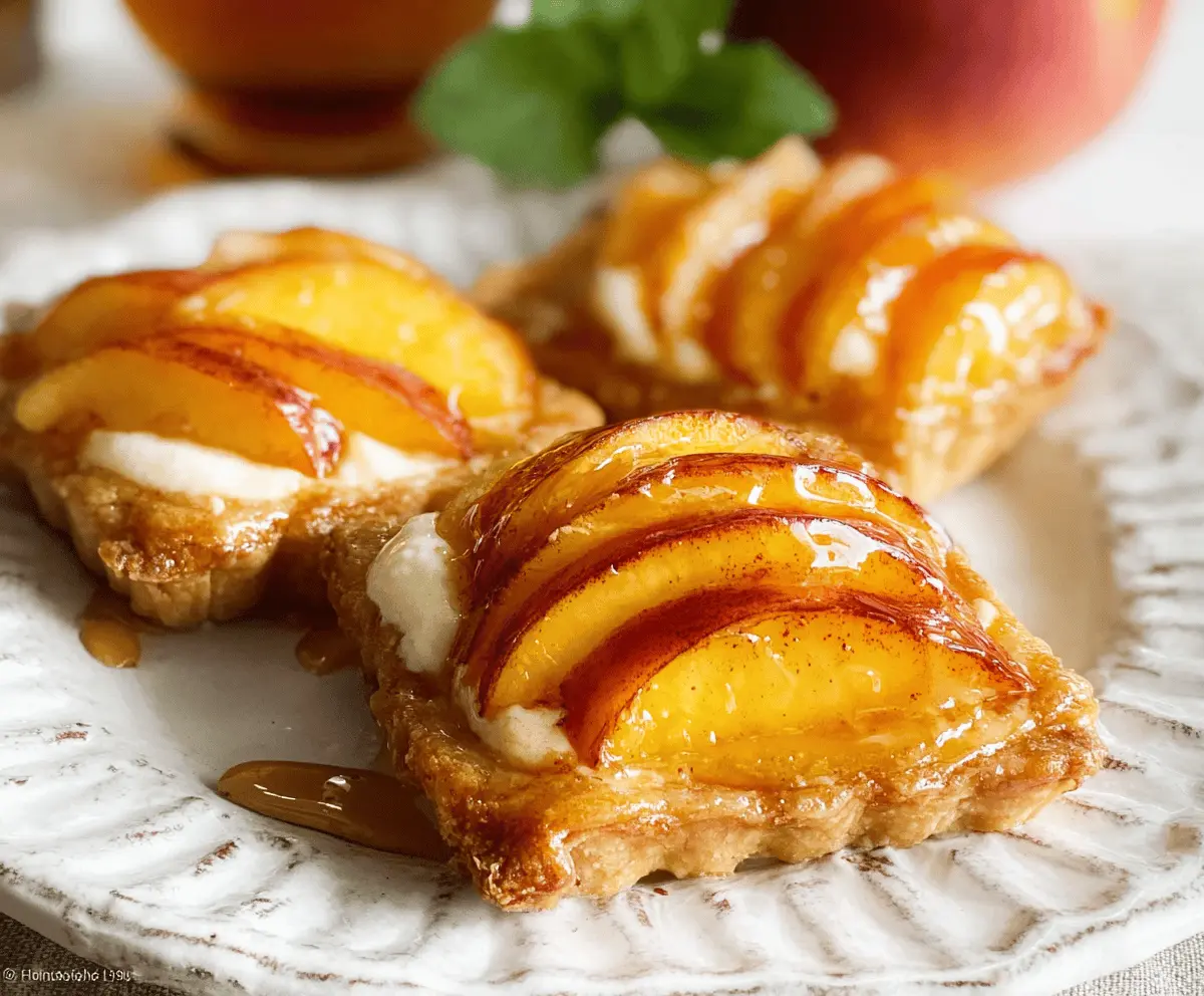 Mini Peach and Cream Cheese Tart Recipe