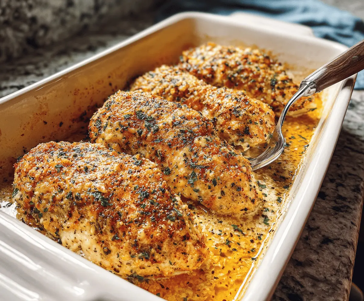 Easy Garlic Parmesan Chicken Bake Recipe