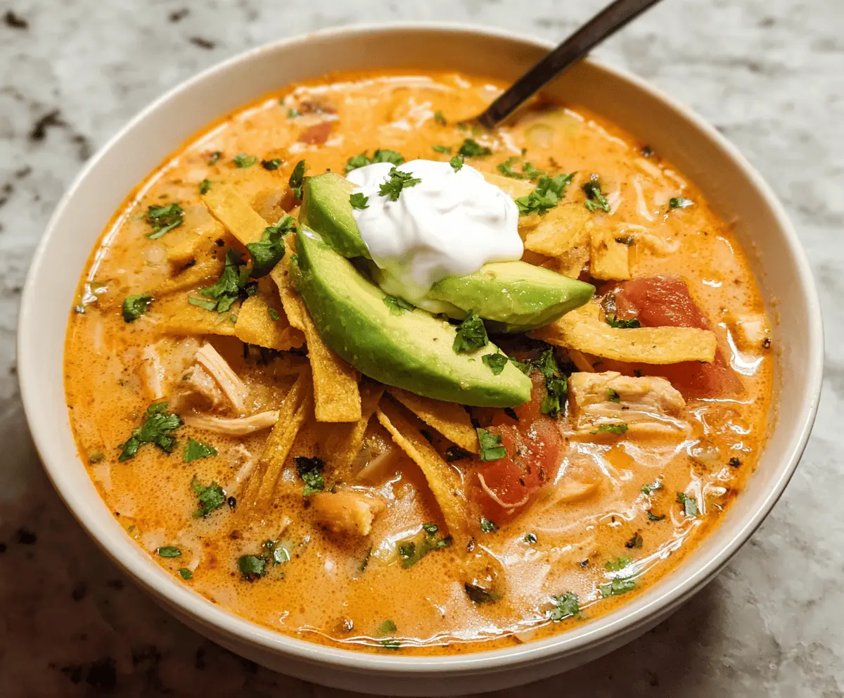 Creamy Chicken Tortilla Soup Recipe