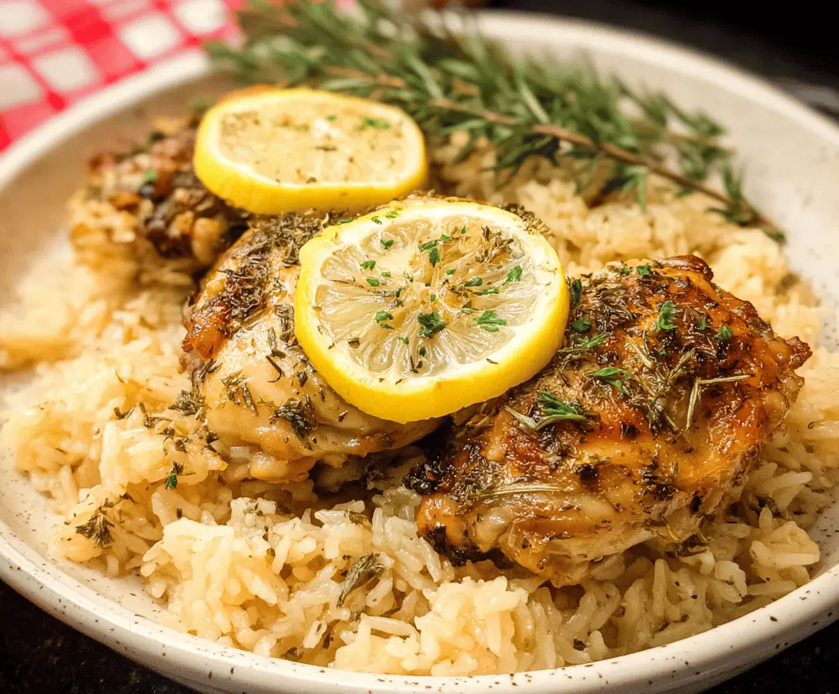Easy Slow Cooker Lemon Herb Chicken and Rice