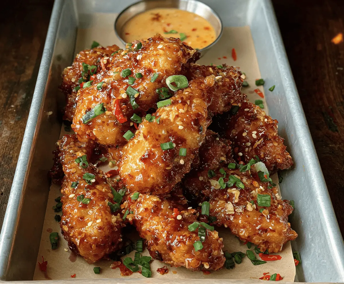 Crispy Bang Bang Chicken Recipe with Sweet Spicy Sauce