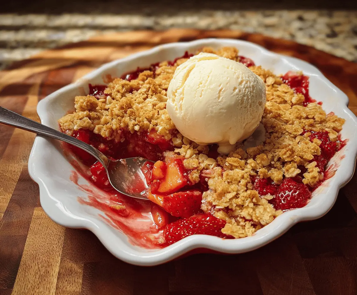 Easy Strawberry Peach Crisp Recipe for Summer