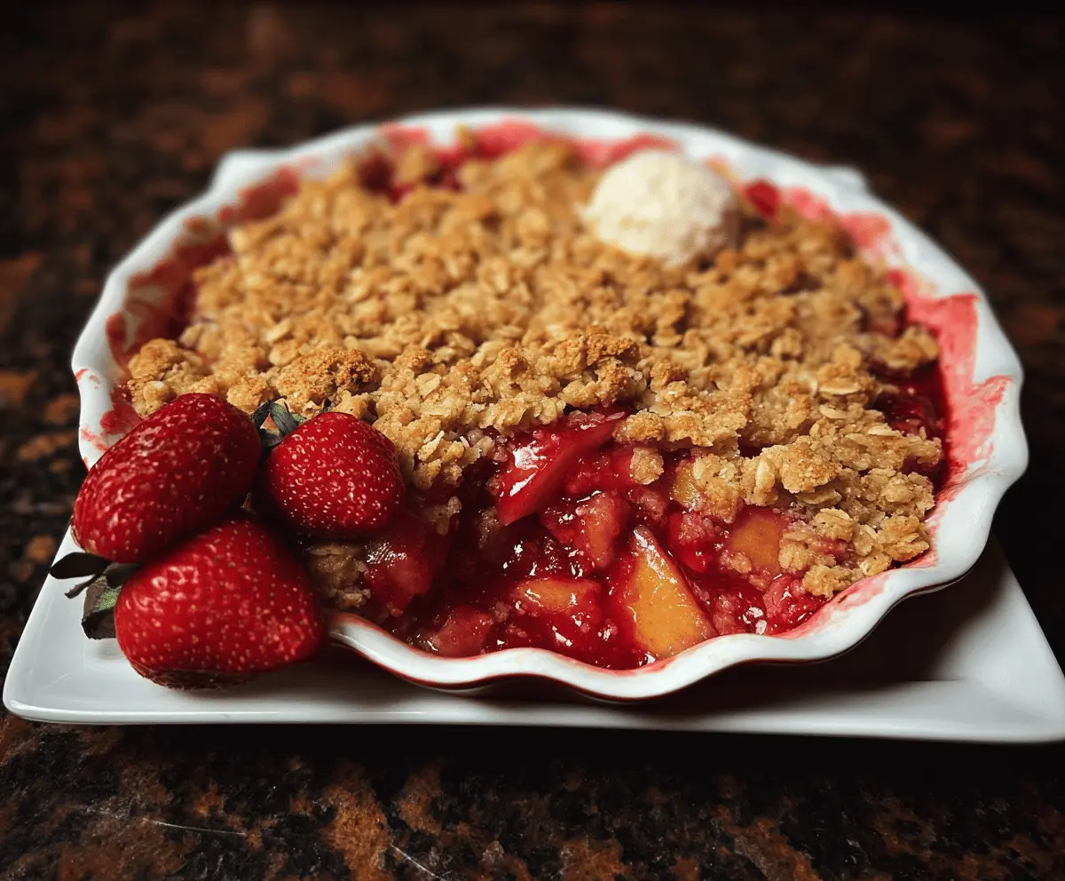 Easy Strawberry Peach Crisp Recipe for Summer