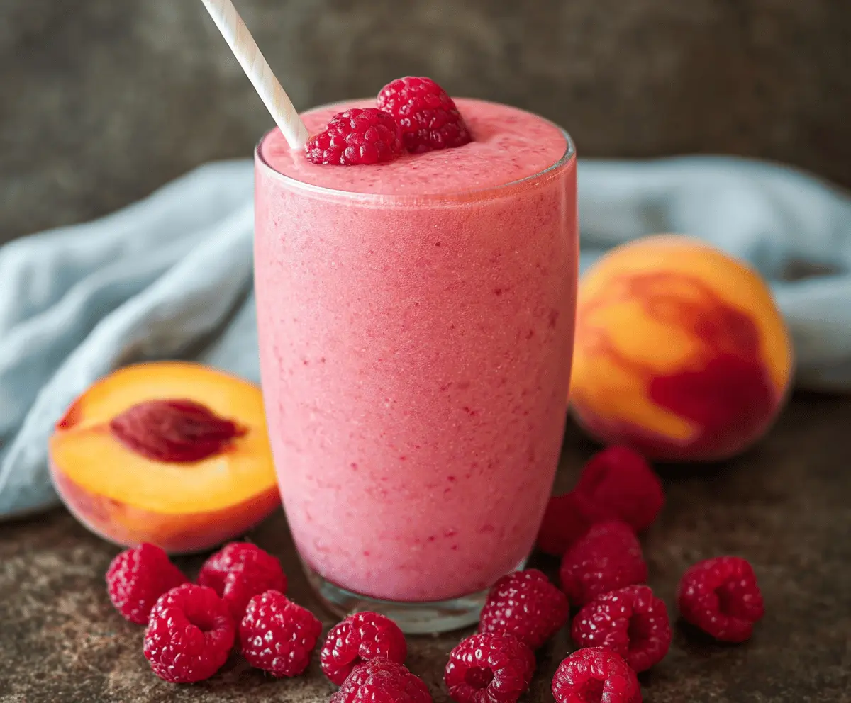 Fresh Raspberry Peach Smoothie Recipe