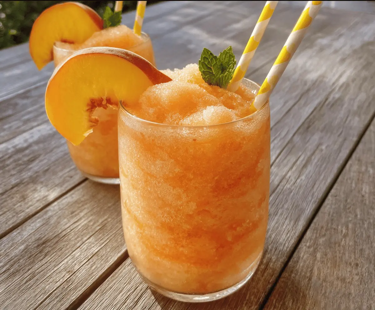 Refreshing Peach Lemonade Slush Recipe