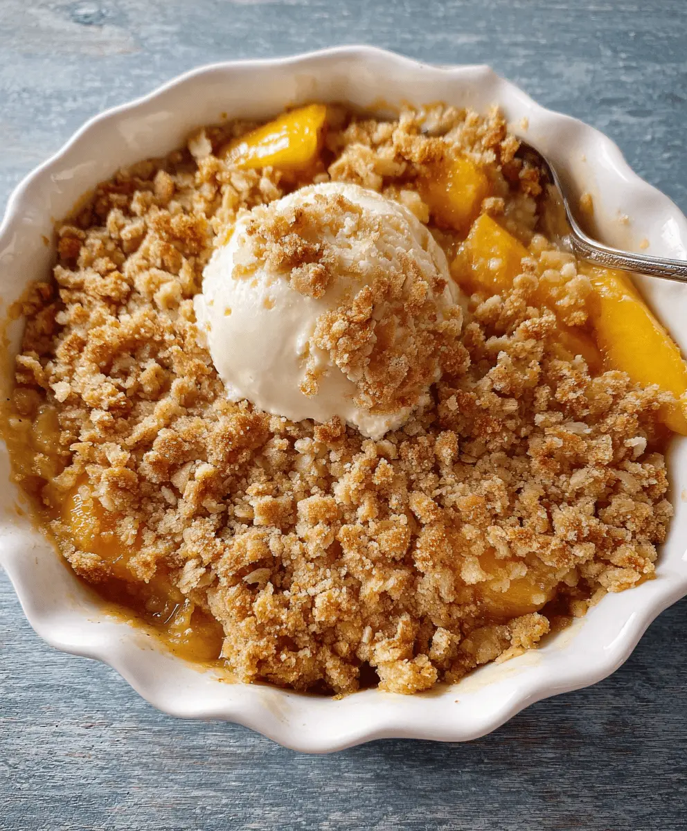 Easy Peach Crisp Recipe with Crunchy Topping
