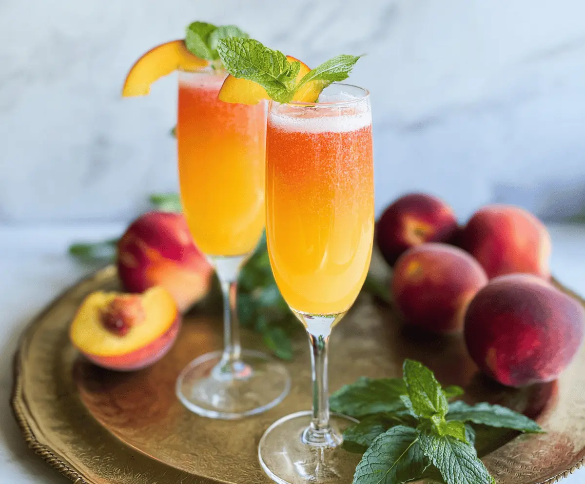 Easy Peach Bellini Recipe for Summer Cocktails