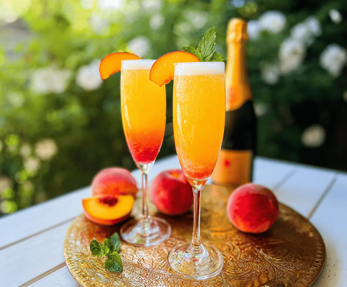 Easy Peach Bellini Recipe for Summer Cocktails