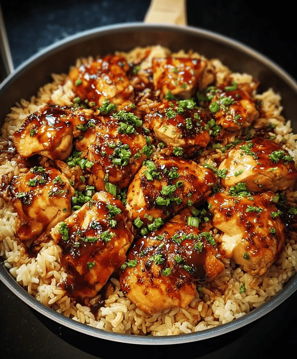 Easy One-Pan Honey BBQ Chicken and Rice